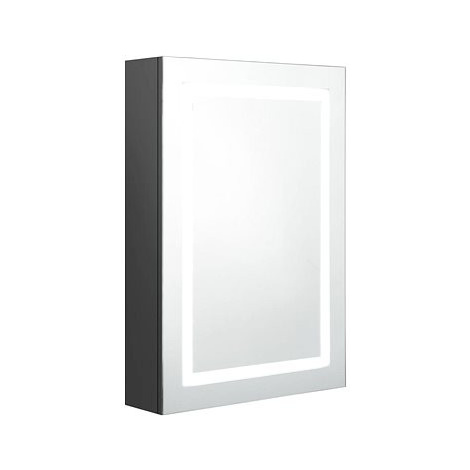 SHUMEE LED koupelnová skřínka se zrcadlem šedá 50 × 13 × 70 cm