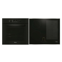 MIELE H 2861-1 BP Black 125 Edition + MIELE KM 7466 FR 125 Edition