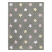 Lorena Canals koberce Pro zvířata: Pratelný koberec Tricolor Stars Grey-Pink - 120x160 cm