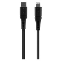 Nabíjecí a datový kabel FIXED Liquid silicone s konektory USB-C/Lightning a podporou PD, 0.5m, M