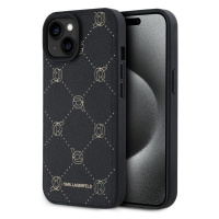 Pouzdro Karl Lagerfeld PU Karl Heads Pattern Magsafe zadní kryt Apple iPhone 15 Black