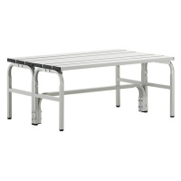 Sypro Oboustranná šatnová lavice, hliníkové lišty, světlá šedá, délka 1015 mm