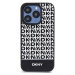 Zadní kryt DKNY PU Leather Repeat Pattern Bottom Stripe Magsafe pro Apple iPhone 14 Pro Max, čer