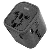 UNIQ VoyagePD cestovní adaptér s PD/Quick Charge 3.0 uhlově šedý