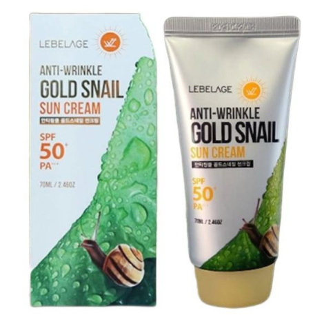 LEBELAGE Anti-Wrinkle Gold Snail Sun Cream SPF 50+ 70 ml