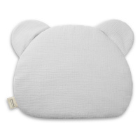 Mušelínový plochý polštář Teddy Bear Sleepee Grey šedá