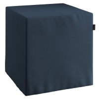 Dekoria Náhradní potah na sedák -kostka pevná, tmavě modrá, kostka 40 x 40 x 40 cm, Quadro, 136-