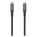 FIXED Multimedia Cable USB-C/USB-C USB4 gen2 20Gbps PD 3.1 240W 4K@60Hz 2m opletený šedý