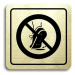 Accept Piktogram "zákaz vstupu se znečištěnou obuví" (80 × 80 mm) (zlatá tabulka - černý tisk)