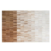 Béžový kožený koberec 160 x 230 cm YAGDA, 160797