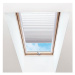 FOA Roleta Plisé na střešní okna, průsvitná, světle šedá, P 008, bílý profil, š 59,5 cm, v 103,5