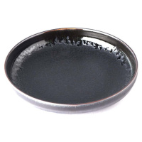 Černý keramický talíř se zvednutým okrajem MIJ Matt, ø 22 cm