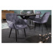 LuxD Designová židle Garold šedý samet