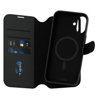 PanzerGlass CARE Pouzdro Apple iPhone 16 Plus MagSafe Wallet 2v1 černý