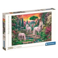 Clementoni - Puzzle 2000 Klasičtí zahradní jednorožci