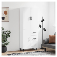 vidaXL Skříň highboard lesklá bílá 69,5 x 34 x 180 cm kompozitní dřevo