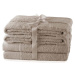 Béžové froté bavlněné ručníky a osušky v sadě 6 ks Amari – AmeliaHome