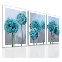 Obraz na plátně GARLIC FLOWER A set 3 kusy různé rozměry Ludesign ludesign obrazy: 3x 50x70 cm