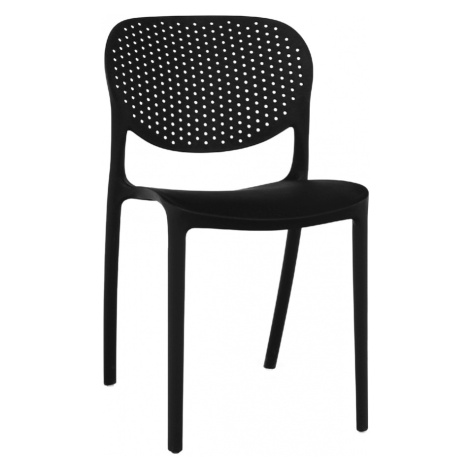 TEMPO KONDELA Stohovatelná židle FEDRA NEW, černá