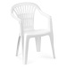 Zahradní židle SAND –⁠ plast, bílá