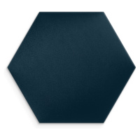 Čalouněný nástěnný panel HEXAGON 40x35 cm tmavě modrá MyBestHome