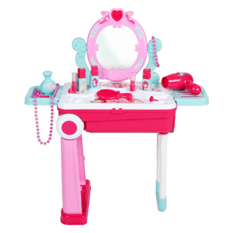 Dětský toaletní stolek v kufříku 2v1 Baby Mix - růžová Varianta:
