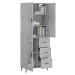 vidaXL Skříň highboard betonově šedá 69,5x34x180 cm kompozitní dřevo