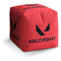 Sablio Taburet Cube VALORANT Red: 40x40x40 cm