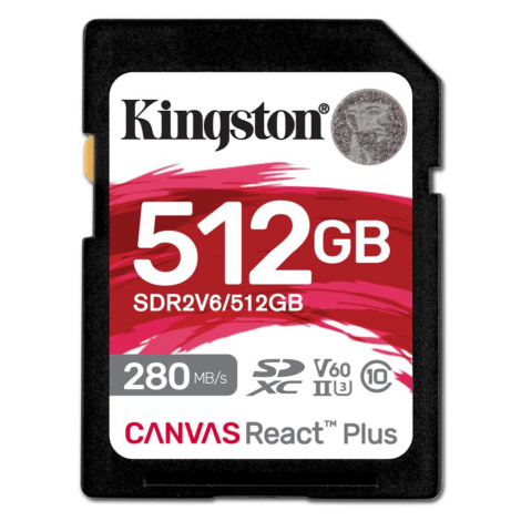 Kingston Canvas React Plus/SDHC/512GB/UHS-II U3 / Class 10