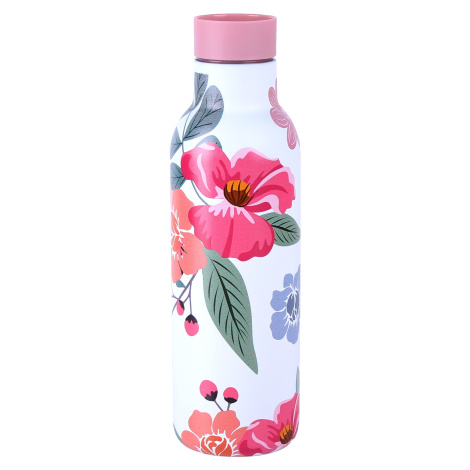 Nerezová termoska se stop ventilem KITCHISIMO 480ml růžová