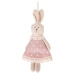 Sada 2 růžových velikonočních dekorací Dakls Easter Bunny