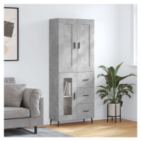 vidaXL Skříň highboard betonově šedá 69,5x34x180 cm kompozitní dřevo