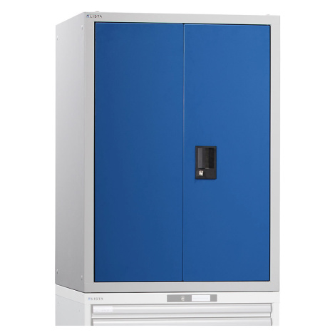 LISTA Nástavná skříň s otočnými dveřmi, s plnými plechovými dveřmi, v x š x h 1000 x 717 x 725 m
