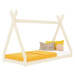 Benlemi Dětská domečková postel SIMPLY 2v1 ve tvaru teepee Zvolte barvu: Tmavě šedá, Zvolte rozm