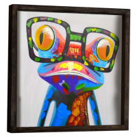 Dekorativní zarámovaný obraz Frog, 34 x 34 cm