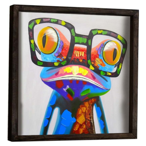 Dekorativní zarámovaný obraz Frog, 34 x 34 cm Evila Originals