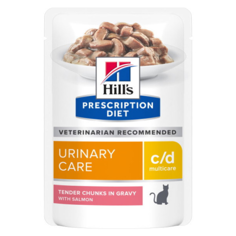 Hill's Prescription Diet c/d Multicare  Urinary Care krmivo pro kočky, losos - kapsičky 12 x 85  Hill's Prescription Diet™