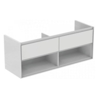 Koupelnová skříňka pod umyvadlo Ideal Standard Connect Air 130x44x51,7 cm světle šedá lesk/bílá 