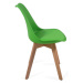 Miadomodo 74817 Sada jídelních židlí s plastovým sedákem, 2 ks, zelené