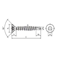 WT WINTECH Samovrtný vrut ZH T 6 dr. 6,0 × 60 ZZ / balení 200 ks