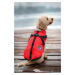Vsepropejska Achar zimní bunda pro psa s postrojem Barva: Červená, Délka zad (cm): 34, Obvod hru