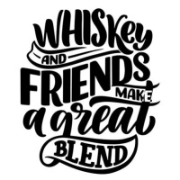 Ilustrace Lettering poster with quote about whiskey, SvetlanaKutsin, 40 × 40 cm