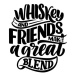 Ilustrace Lettering poster with quote about whiskey, SvetlanaKutsin, 40 × 40 cm