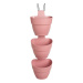 Květináč plastový ELHO Vibia Campana Vertical Forest růžový 3ks