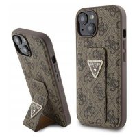 Pouzdro Guess Grip Stand Triangle Strass pro Iphone 15 Hnědé