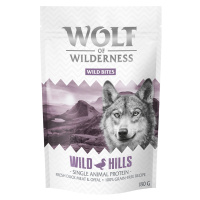 Výhodné balení Wolf of Wilderness Snack - Wild Bites 3 x 180 g - Wild Hills - kachní