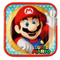 Talířky papírové Super Mario 23 cm 8 ks