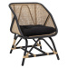 BLOOMINGVILLE Židle Loue Lounge Chair, černá, ratan