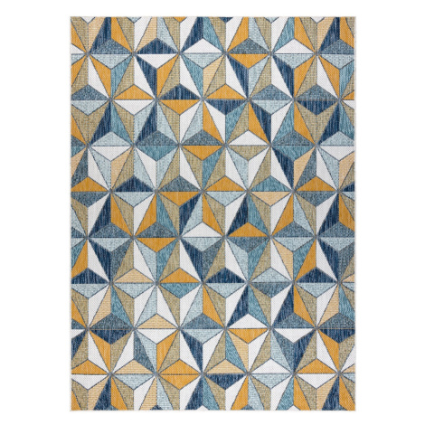 Dywany Łuszczów Kusový koberec Cooper Sisal Mosaic 22222 ecru/navy – na ven i na doma - 140x190 