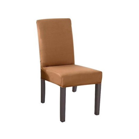 APT Univerzální potah na židli hnědý - Imitace sametu
